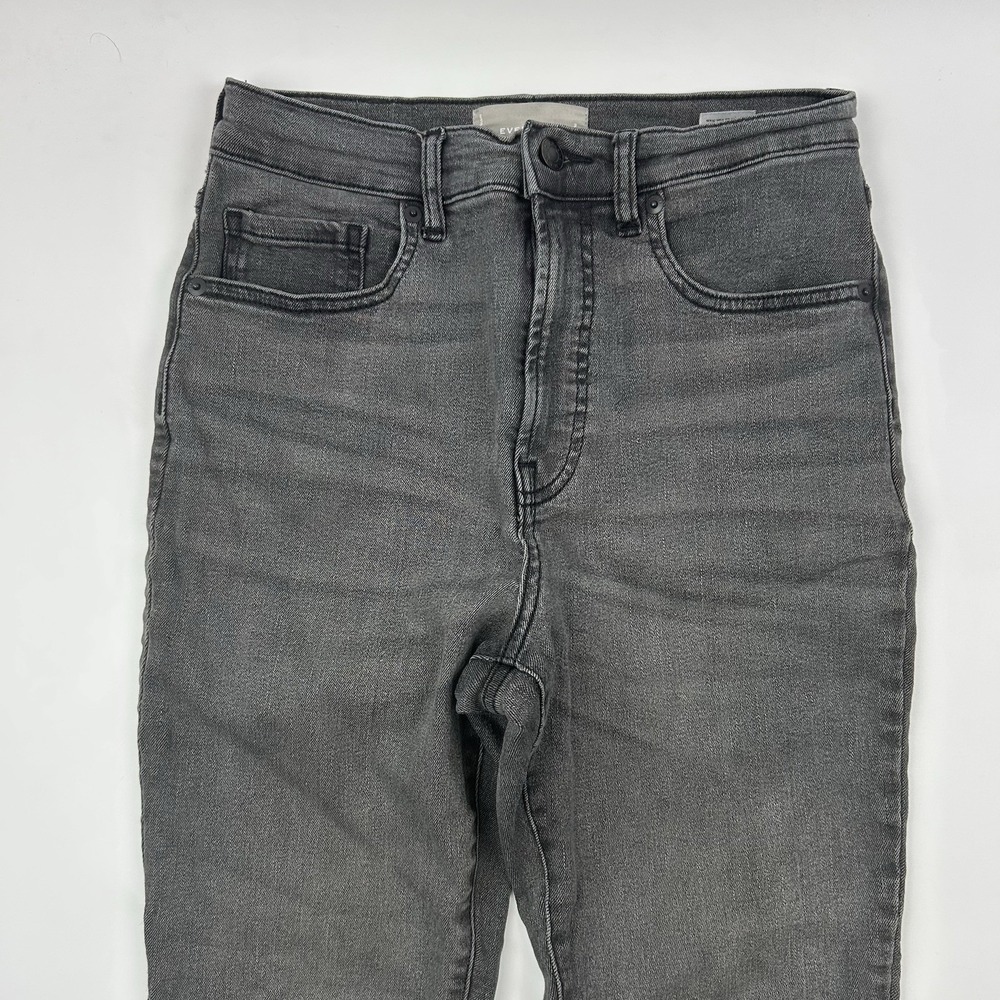 Everlane High Rise Ankle Skinny Gray Charcoal Wash Denim Jeans Sz 28 Stretch - Picture 3 of 10